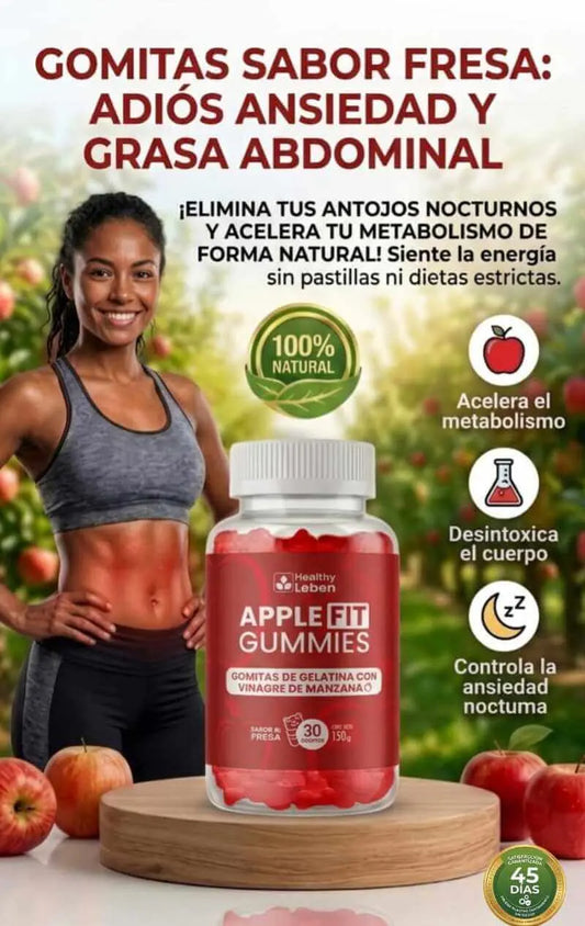 Apple Fit Gummies: Fórmula Ultra Concentrada (5g de Vinagre de Manzana)